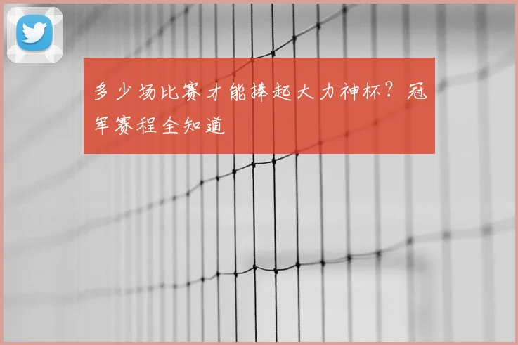 多少场比赛才能捧起大力神杯？冠军赛程全知道